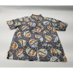 Men's Columbia Shirt Size Medium M River Lodge Red Drum Amber Ale America A7